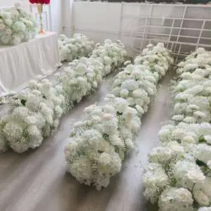 Full Of Stars Rose Simulation Wedding Flower Row Wedding Layout Road Lead Flower Decoration Floristry