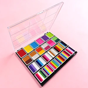 Wholesale Custom Professional Body Face Paint Kit Rainbow Palette Halloween Makeup Holiday Face Painting Set Paint Palette