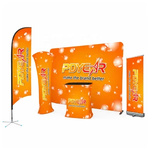 NO.1 10ft Custom Logo Printed Advertising Event Stretch Pop up Wall Trade Show Display Banner Stands Tension Fabric Backdrops