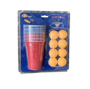 Party 12pcs Cups Balls Beer Pong Kits for Drinking Game