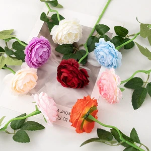 Artificial Brazilian European-style Rose Single Stem Wedding Home Hotel Ornaments Cross-border Best-seller