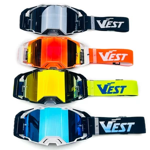 Easy Change Lens Motocross MX Goggles With Tear Offs Film Exchangeable Nose Guard Custom Dirt Bike Moto Goggles Gafas Motocross