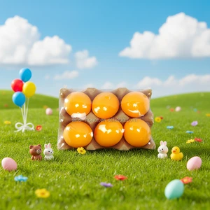 Classic Style Letterpress Printed Plastic Easter Eggs Size 6 for Easter Decoration