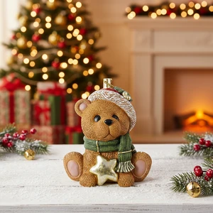 New Arrival Heavy Duty Outdoor Mgo+Metal Christmas Bear Tree Stand/Holder/Plug Big Size Christmas Decorations