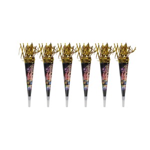新年6件装喇叭 7.7英寸塑料新奇款
