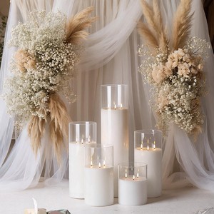 Matti's Wedding Reception Centerpieces Table Light Decorations Flowers And Led Candle For Decoration Wedding Artificial