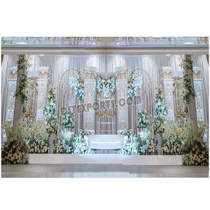 Western Wedding Reception Party Stage Decoration English Wedding Ceremony Outdoor Stage Elegant Wedding Reception Stage