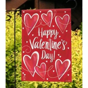 Solid Material Valentine's Day 12*18in Garden Flag,Double Sided Outdoor Anniversary Wedding Fireplace Valentine Yard Flag Decor