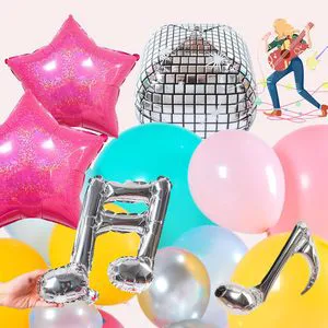 Bestseller 80s Disco Theme Party Decorations 171Pcs Balloon Arch Kit with Retro Disco Ball Radio Glasses Roller Skate Musical