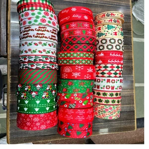 Custom Made Very Attractive Christmas Ribbons for Festive Season in Assorted Colours & Designs for Home Decoration & Resale.