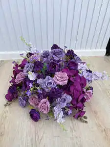 FB-PR06 Wholesale Purple Silk Rose Flower Balls Versatile Table Centerpieces for Wedding Home Party Decoration