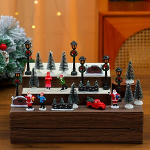 NEW Christmas Ornaments for Home Tabletop Santa Claus Stand Small Decorations Sets for Xmas New Year Festival Party Room Gifts
