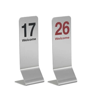 Custom Stainless Steel Table Numbers for Restaurant Reception Stands Place Cards & Table Markings