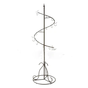 Simple Design Iron Metal Classic Christmas Display Stand for Christmas Ornament and Decoration Led Lighting Metal