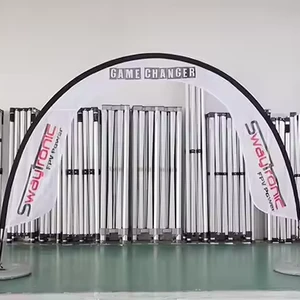 Custom Arch Flags Double Sided Polyester Gate Banner for Weddings Grand Openings Events