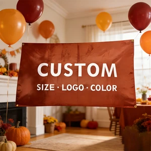 JY Brand Custom Your Logo Eco-Friendly Digital Printing Bright Color Parties Advertising Polyester Flag Banner China