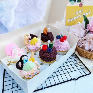 Cupcake Novelty Gifts Party Novelties Cream Paper Cup Gift Soy Wax Cake Candy Aromatherapy Birthday