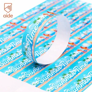 Custom Paper Wristband Printing Disposable Tyvek Wristband Paper Bracelet Ticket Wristbands for Events Party Night Clubs