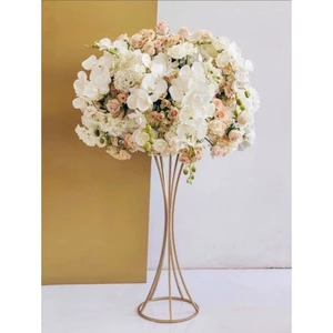 Party Decor Wedding Artificial Flowers Display Unique Shape Frame Centerpieces Flower Stand for Dining Table