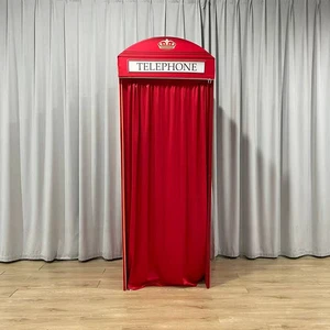 Wedding Supplies Photography Backdrop Telephone Box Pink Mobile Telephone Booth Decoration Telephone Booth Backdrop for Party