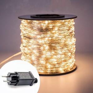 LED Copper String Light Warm White 10m 100LEDs 20m 200 LEDs Waterproof Outdoor Garden Christmas Decoration