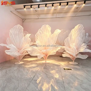 SMS Popular Wedding Table Flower Centerpiece Handmade Giant Silk Organza Art Installation Flower for Event Party Decoration