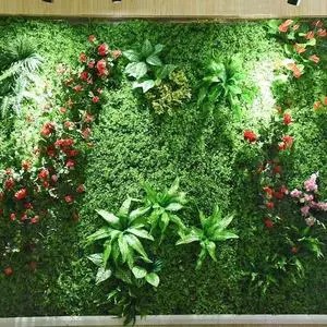 Artificial Plant Wall Artificial Greening Decorative Wall Indoor Background Wall Plastic Artificial Plant Lawn