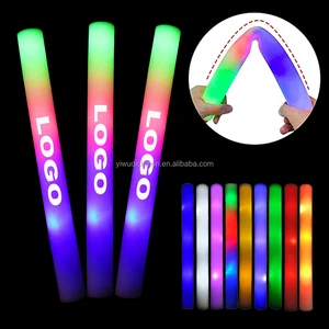 Wholesale Sponge Glow Cheering Sticks Custom LED Foam Flashing Sticks Concert Party Supplies Cheer Rainbow LED Light-Up Sticks