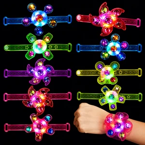 Colorful LED Light Fidget Bracelets Flashing Glow Wristbands Adult Birthday Christmas Carnival Party Favors Hot Selling Factory