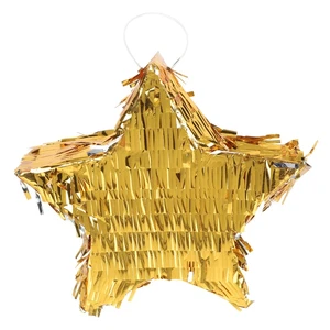 Nicro Hot Sale Ramadan Gold Moon Star Shape Paper Pinata Islamic Eid Mubarak Decoration Baby Shower Birthday CE Supplies