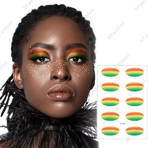 Waterproof Colorful Eyeshadow Paste Temporary Tattoo Stickers for Festival Makeup Stage Show Shimmer Highlighter Eye Decorations