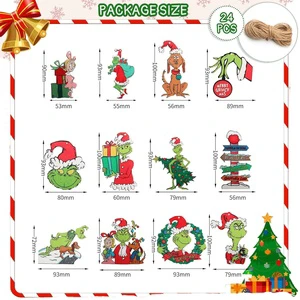 X&H Brand Shaanxi Origin Wooden Customized Shape Christmas Hanging Tree Ornaments with OEM/ODM Option
