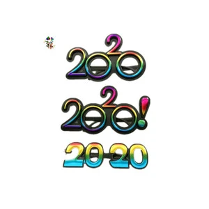 Cheap Custom Number Shaped 2025 New Year Plastic Party Glasses HPC-3628
