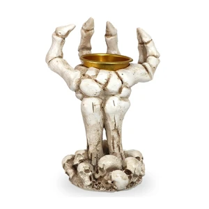 Weivista Halloween Decorative Resin Skull Hand Ornaments Festive Ghost Theme Holiday Supplies