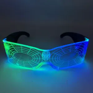 Multi-Style Multi-Color LED Halloween Party Glasses | Foldable Acrylic RGB Color-Changing Lights Durable Wedding Christmas