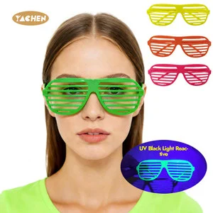 YACHEN 80s 90s Party Favors Neon Party Glasses for Kids Adults Hora Loca Birthday Supplies Plastic Sunglasses Accessories