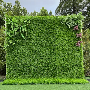Green Silk Modern Eco-Friendly Reusable Wall Flower Wedding Party Event Backdrop with Stand