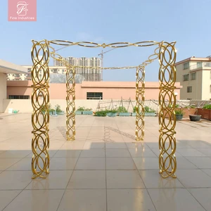 Wedding Arch Props Iron Geometric Flower Stand Party Backdrop Balloon Decor Shelf