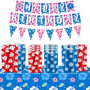 New Themed Party Banners Flags Tablecloths Tableware for Children's Parties