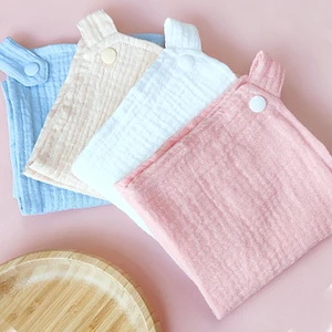 4 Pcs Colorful Muslin Face Cloth Handkerchief Organic Cotton Baby Towel Soft Saliva Washcloth For Newborn Gift