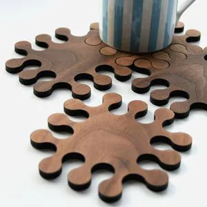 Sustainable Living Wooden Coaster for Ramadan Supplies