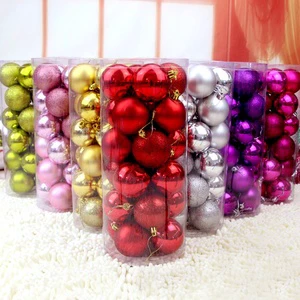 New Handmade Modern High Quality Red Gold Christmas Tree Decorations Shatter-proof Waterproof Environment-Friendly Plastic Ball