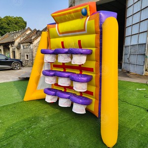 Inflatable Ball Toss Game Set Outdoor Lawn Toy for Kids Adults, Family Parties & Carnival Fun