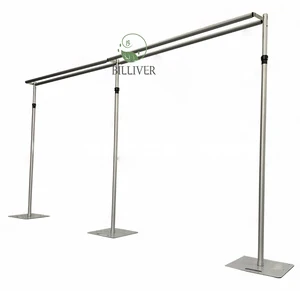 Wholesale Wedding Decoration 3d Arch Pipe and Drape Adjustable Uprights Backdrop Stand for Wedding Events Flowers Wall Stand
