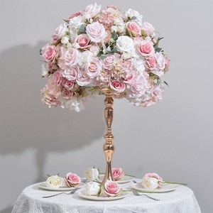 60CM Blush Pink Wedding Table Flower Bouquet Artificial Flower Arrangement Wedding Table Centerpieces Arrangement