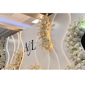 Custom Party Supplies Large Wedding Events Stage Acrylic Arch Set Wedding Backdrop Wall