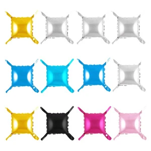 Double-Sided Strap Square Aluminum Foil Balloons for DIY Decor Graduation Back School Halloween Easter-Customized Color 3D Shape