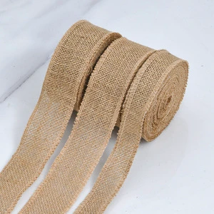 Beautiful Weaving Original Yellow Jute 6CM Ribbon for Binding Strap Packaging