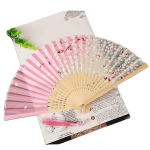 Festival Fan Personal Folding Silk Hollow Bamboo Bone Hand Fans For Wedding Gift Handfan Custom Bone