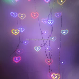 Holiday Party Paper Christmas Heart Diffraction Glasses Custom Printing 3D Firework Glasses